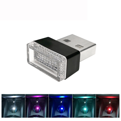 Car Atmosphere Lights LED Mini USB Cigarette Lighter Decorative Lights Lamp ► Photo 1/5