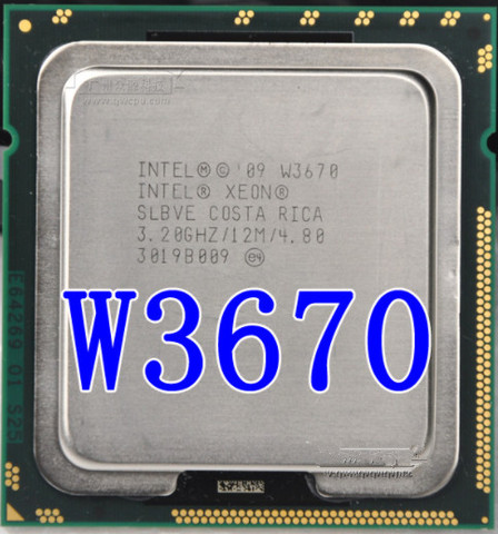 Intel Xeon W3670 w3670  CPU processor  3.2GHz  LGA1366 12MB L3 Cache/Six-Core/ server CPU ► Photo 1/1