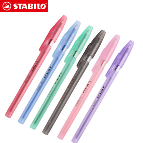 6 Pcs/Lot Stabilo 808 Ballpoint Pen Smoothly Antistatic Color Pen Stainless Steel Nib Multicolored Selected ► Photo 1/6