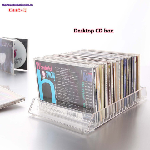 Free shipping fashion minimalist style acrylic transparent crystal sense Doug CD desktop box CD rack ► Photo 1/3