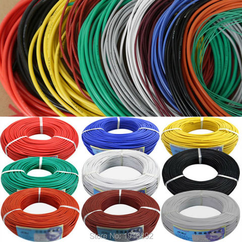 10 Meters/lot 30AWG Flexible Silicone Wire RC Cable 30AWG 11/0.08TS OD 1.2mm Tinned Copper Wire With 10 Colors to Select ► Photo 1/5