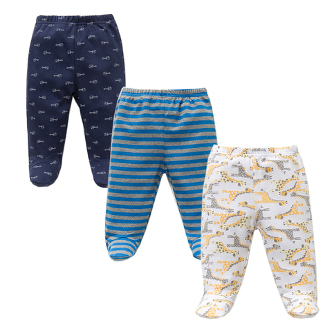 3PCS/Lot Spring Autumn Footed Baby Pants 100% Cotton Baby Girls Boys Clothes Unisex Casual Bottom PP Pants Newborn Baby Clothing ► Photo 1/6