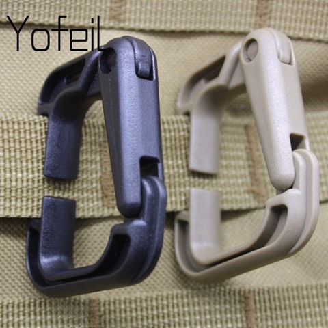 5Pcs/lot Outdoor camping tool D type ITW Grimloc MOLLE Locking EDC tactics backpack hanging Webbing hook Buckle for hiking ► Photo 1/6