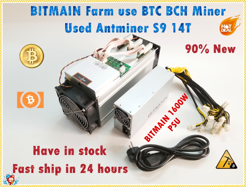 Asic Miner Antminer S9J 14TH/s Bitcoin Mining Machine BTC BCH Antminer S9J  14T Better Than Antminer S9i S9 S9K
