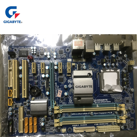 Gigabyte GA-EP43T-UD3L 100% Original Motherboard LGA 775 DDR3 USB2.0 16G P43 EP43T-UD3L Desktop Main board Systemboard Used ► Photo 1/1