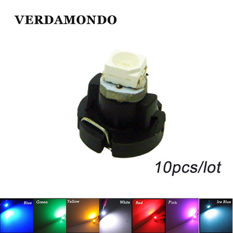 10Pcs  T3 LED 3528 SMD Indicator Light Bulb Car Cluster Gauges Dashboard Instrument Panel Side Turn Lamp DC12V 7 Colors ► Photo 1/5