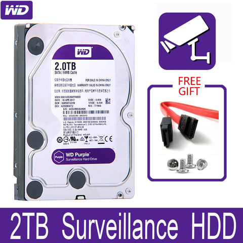 WD Purple 2TB Surveillance Internal Hard Drive Disk 64M Cache