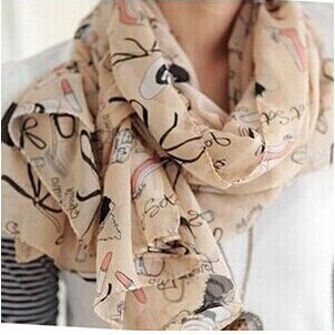 150*50cm Lovely Fashion Women Soft Cotton Lady Comfortable Long Neck Large Scarf Shawl Voile Stole Dot Warm Scarves Gift Hot ► Photo 1/6