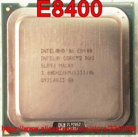speedy ship out Original Intel CPU Core 2 Duo E8400 Processor 3.0GHz 6M 1333 Dual-Core Socket 775 free shipping sell E8500 E8600 ► Photo 1/1