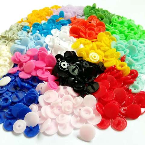 30-100set T5 baby Resin snap buttons plastic snaps clothing accessories Press Stud Fasteners Poppers 20 colors 1.2cm ► Photo 1/6