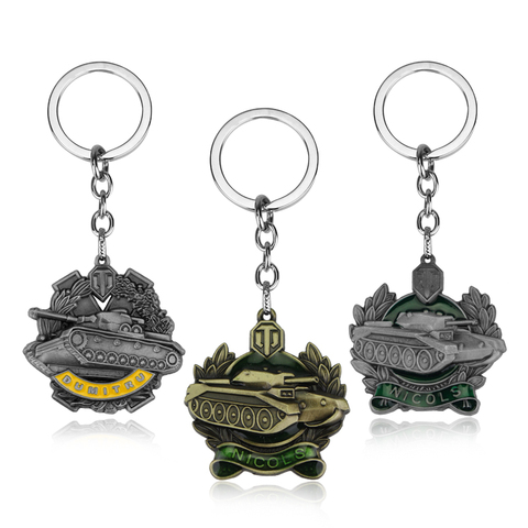 MQCHUN Game World of Tanks Dumitru's Nichol's Medal Keychain WOT Metal Ally Pendant Keyring Key Chain Key Ring For Men Boy Gifts ► Photo 1/6