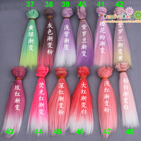 free shipping 15cm wholesales Straight Hair DIY Hair/wigs For BJD for monster high for barbie dolls ► Photo 1/6
