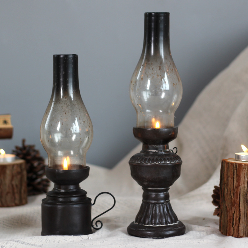 Creative Resin Crafts, Vintage Wood Oil Lamp Holder