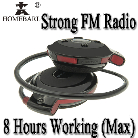 8 Hours Work Strong FM Radio 503 Bluetooth 4.0 Headset Mini 503 Sport Wireless Headphones Earphone + 64GB 32GB 16GB 8GB TF Card ► Photo 1/6