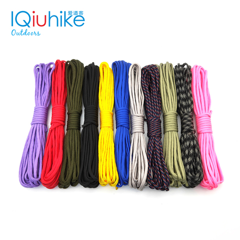 IQiuhike 208 Colors 550  Parachute Cord Lanyard Rope Mil Spec Type III 7Strand 5Meters Climbing Camping Survival Tool ► Photo 1/6