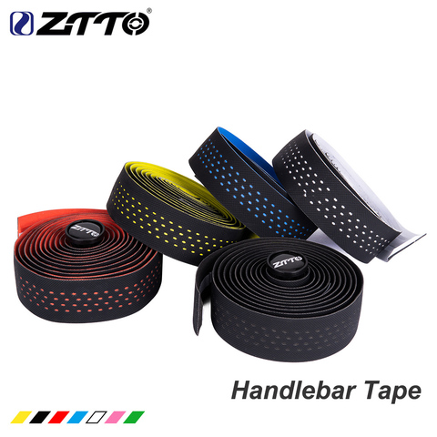 ZTTO Road Bike Bar Tape Toughness Vibration Damping Anti-Vibration EVA PU Bent Handlebar Bar Tape Handle Belt Wrap+2 Bar Plugs ► Photo 1/6