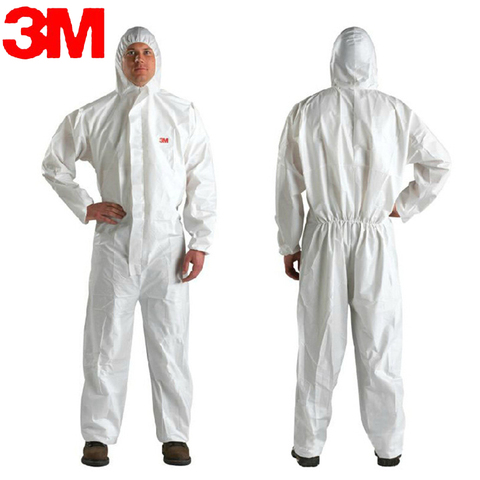 3M 4510White Non-Woven fabric Coverall Clothes Anti static and Anti chemical liquid splash and effective protection of particles ► Photo 1/5