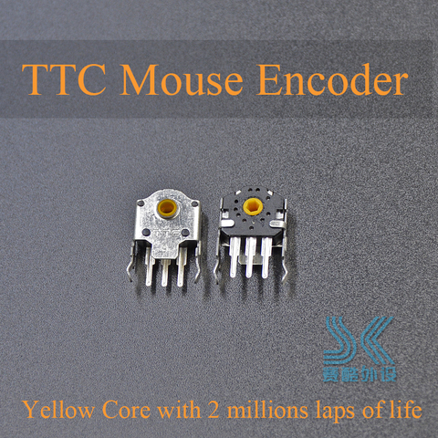 2Pcs Original TTC 9mm mouse encoder yellow core for gaming Mouse RAW deathadder Logitech G403 G603 G703 High-precision long life ► Photo 1/1