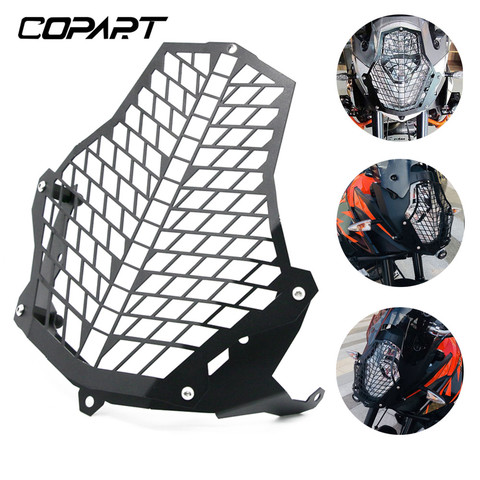 For KTM 1290 1190 1090 1050 Super Adventure Motorcycle CNC Aluminum Headlight Grille Guard Head Lamp Protector Cover Black ► Photo 1/6