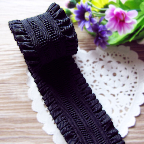 Elastic Waistband Width 5cm Black Jacquard Lace Elastic Waist Belt Bands Handmade Garment DIY Skirt Accessories 1 Meter ► Photo 1/6