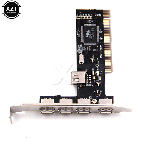 Newest Arrival USB 2.0 4 Port 480Mbps High Speed VIA HUB PCI Controller Card Adapter PCI Cards ► Photo 1/5