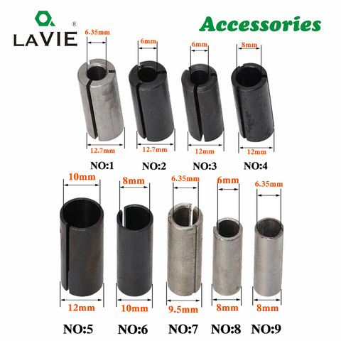 LA VIE 1pc CNC Router Bit High Precision Adapter Collet Milling Cutter Tool Adapters Holder 6mm 6.35mm 8mm 10mm 12mm 12.7mm 4001 ► Photo 1/5