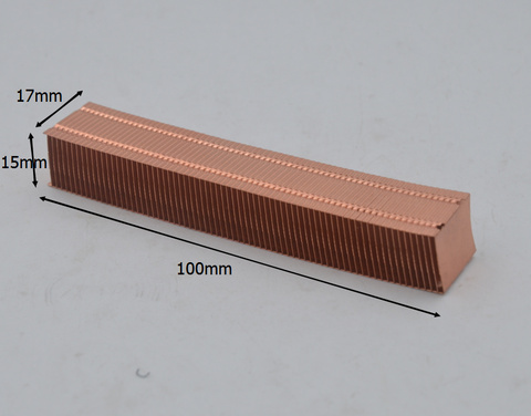 Copper Cooling Fin / All kinds of fin DIY fin-fan heat exchanger 100*15*17 / 45*67*9/ 43*8*3.2/ 72*135*9/80*55*7mm Aluminum fins ► Photo 1/5