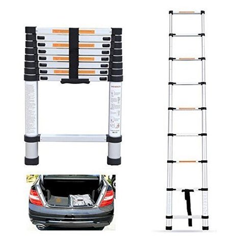 Multifunctional Retractable Telescopic Extension Ladder 6061 Thick Aluminum Folding Telescoping Laddero Household Ladder (2M) ► Photo 1/6