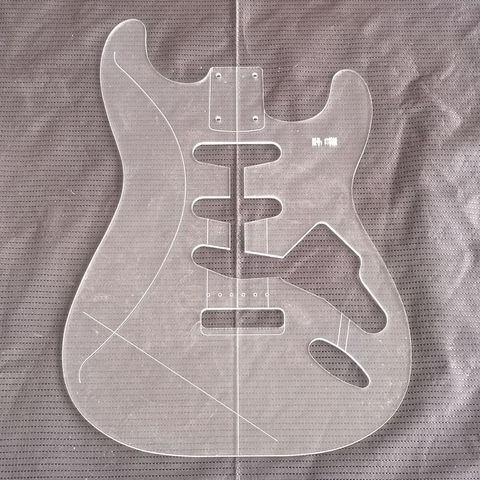 ST Style Electric Guitar Body Transparent Acrylic Template Guitar Making Molds ► Photo 1/1