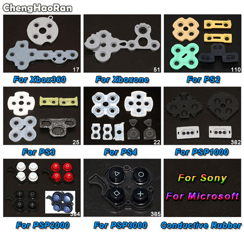 ChengHaoRan For Sony PS2 PS3 PS4 PSP 1000 2000 3000 Controller Silicone Conductive Rubber Button Pad Set For Xbox360 Xbox one ► Photo 1/6