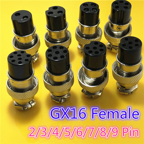 1pc GX16 2/3/4/5/6/7/8/9 Pin Female 16mm Wire Panel Circular Connector L80-87 Aviation Connector Socket Plug Free Shipping ► Photo 1/3