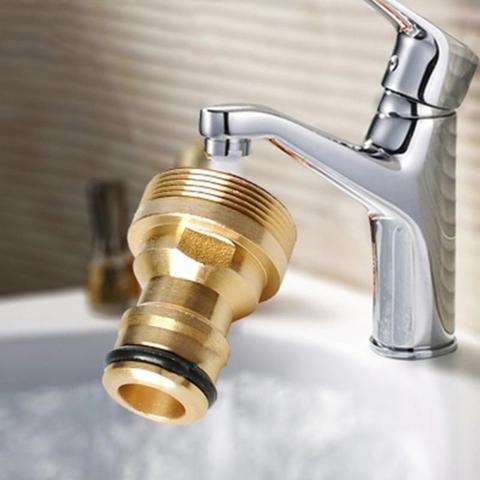 New Hot Solid Brass Threaded Hose Water Pipe Connector Tube Tap Snap Adaptor Fitting Garden Outdoor ► Photo 1/4