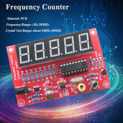 DIY Kits RF 1Hz-50MHz Crystal Oscillator Frequency Counter Meter Digital LED Tester Meter frequency meter digital ► Photo 1/6