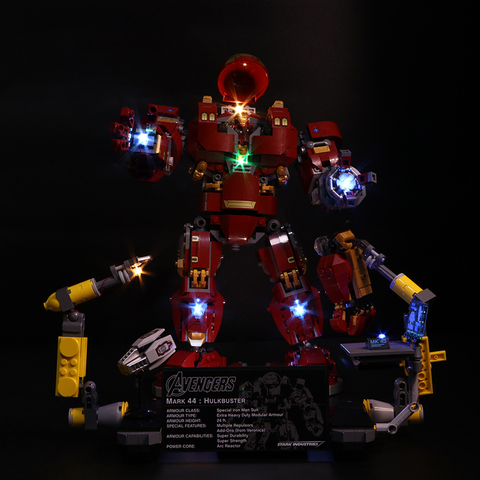 Led Light Set For Lego 76105 Compatible 07101 the Iron Man Hulkbuster Set Building Blocks Bricks Toys(LED light+Battery box) ► Photo 1/6