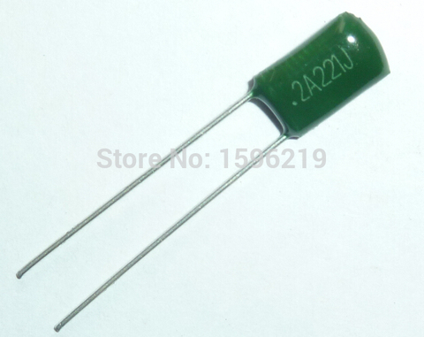 10pcs Mylar Film Capacitor 100V 2A221J 220pF 0.22nF 2A221 5% Polyester Film capacitor ► Photo 1/1