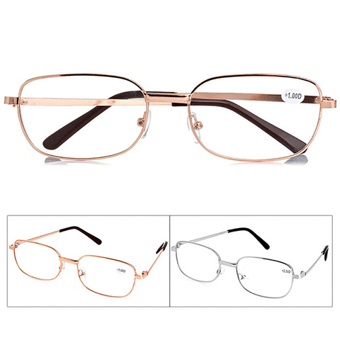 Metal Anti-fatigue Reading Glasses +1.00 1.50 2.00 2.50 3.00 3.50 4.00 Diopter ► Photo 1/4