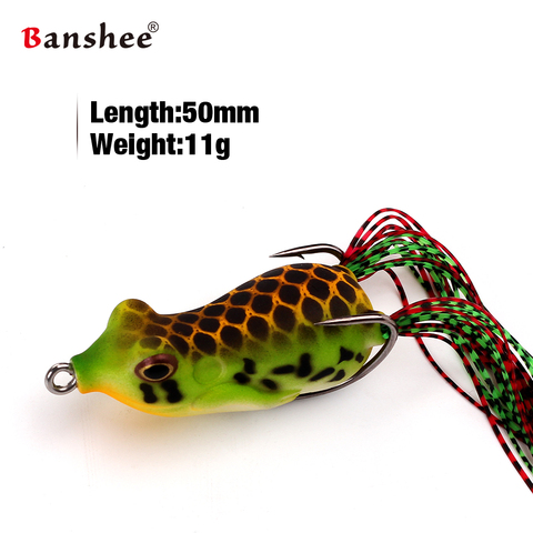 Banshee 11g 50mm High Quality Soft Frog Snakehead/Bass Topwater Ray Frogs Enticement Lures Silicone Baits Fishing Lures Wobbler ► Photo 1/6