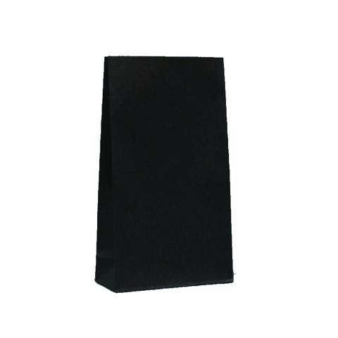 Wholesale 50pcs/lot Plain Black Paper Bags 23x12x7.5cm Kraft Gift Bag Favor Jewelry Snacks Boutique Gifts Packaging Bags ► Photo 1/1