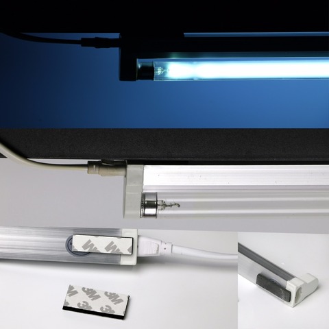 Compact Quartz UVC Germicidal Lamp Kit Kill Bacterial Virus Mites Clean Sanitizer 4W 6W 8W 15w Ozone 220v ► Photo 1/6