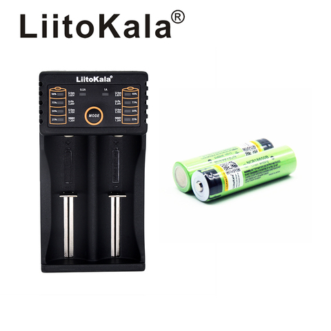 LiitoKala lii-202 USB 26650 18650 AAA AA Smart Charger + 2pcs NCR18650B 3.7V 18650 3400mAh Li-ion Rechargeable Battery (NO PCB) ► Photo 1/6