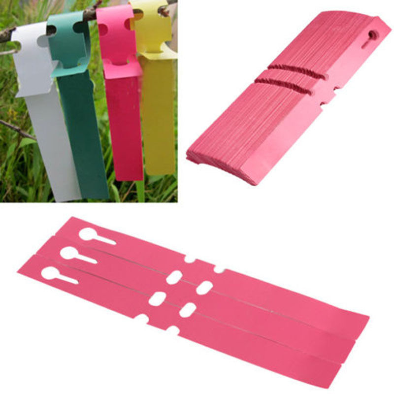 Plastic Plant Tied Tags Labels Markers Nursery Court Plant Stakes 100pcs 