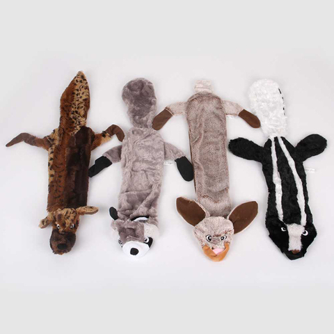 No-stuff Squeak Dog Squeaker Toy Squirrel Wolf Shape Pet Plush Chew Toys for Dogs Toys Pets Puppy Cat Accessories for Animals ► Photo 1/6