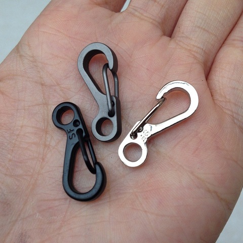 10 Pcs Mini SF Spring Backpack Clasps Climbing Carabiners Equipment Survival EDC Paracord Snap Hook Keychainl Buckle Clip ► Photo 1/6
