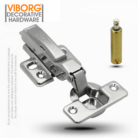 (2 pieces) VIBORG 304 Stainless Steel Full / Half Overlay Inset Soft close Kitchen Cabinet Cupboard Wardrobe Door Hinges Hinge ► Photo 1/6
