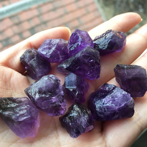 10pcs Natural Raw Amethyst Crystal For Healing Stones ► Photo 1/6