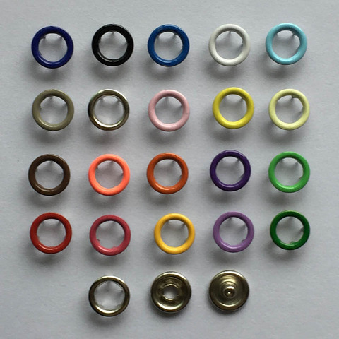 25set High Quality Metal Brass 9.5mm Prong Snap Button Eco-friendly Skin Care Buttons Popper Buckles 20colors Avaiable ► Photo 1/6