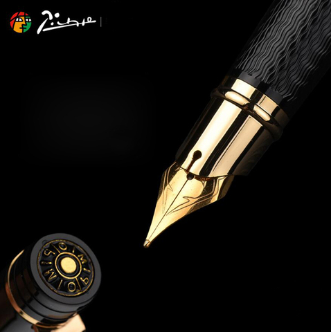 Pimio Picasso fountain pen picasso ps 917 gold clip silver Student teacher business Roman style gift box packaging FREE shipping ► Photo 1/6