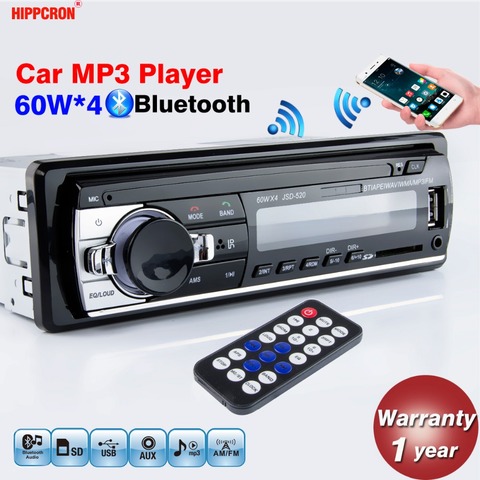 Car radio 1 Din MP3 Player FM Audio Music USB SD Digital Bluetooth with In Dash Slot AUX Input ► Photo 1/6