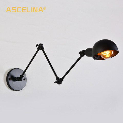 Industrial Wall Light Vintage wall lamp Adjustable sconce DIY long arm wall light fixture Multiple choice LED light fixtures ► Photo 1/5