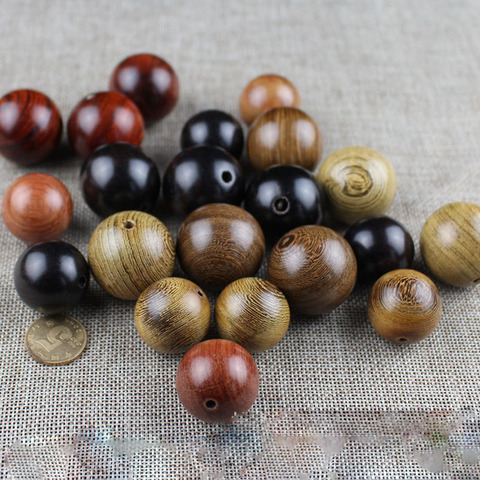 1 Pack High Quality Natural Round Wood Beads 6-20mm Rosewood/Sandalwood/Agalwood Wooden Charm Beads DIY Jewelry Making Findings ► Photo 1/6